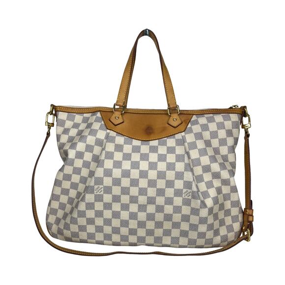 Louis Vuitton Siracusa MM Damier Azur Canvas Two Way Bag Tote Crossbody Spain - Picture 6 of 16